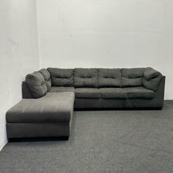 Ashley 2PC Sleeper Sectional Couch – Grey L-Shape Sofa | Retail $1400, Yours $600