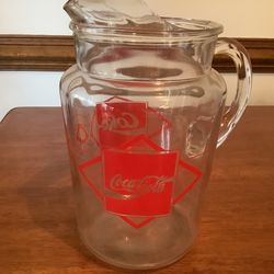 Vintage Coke glass pitcher
