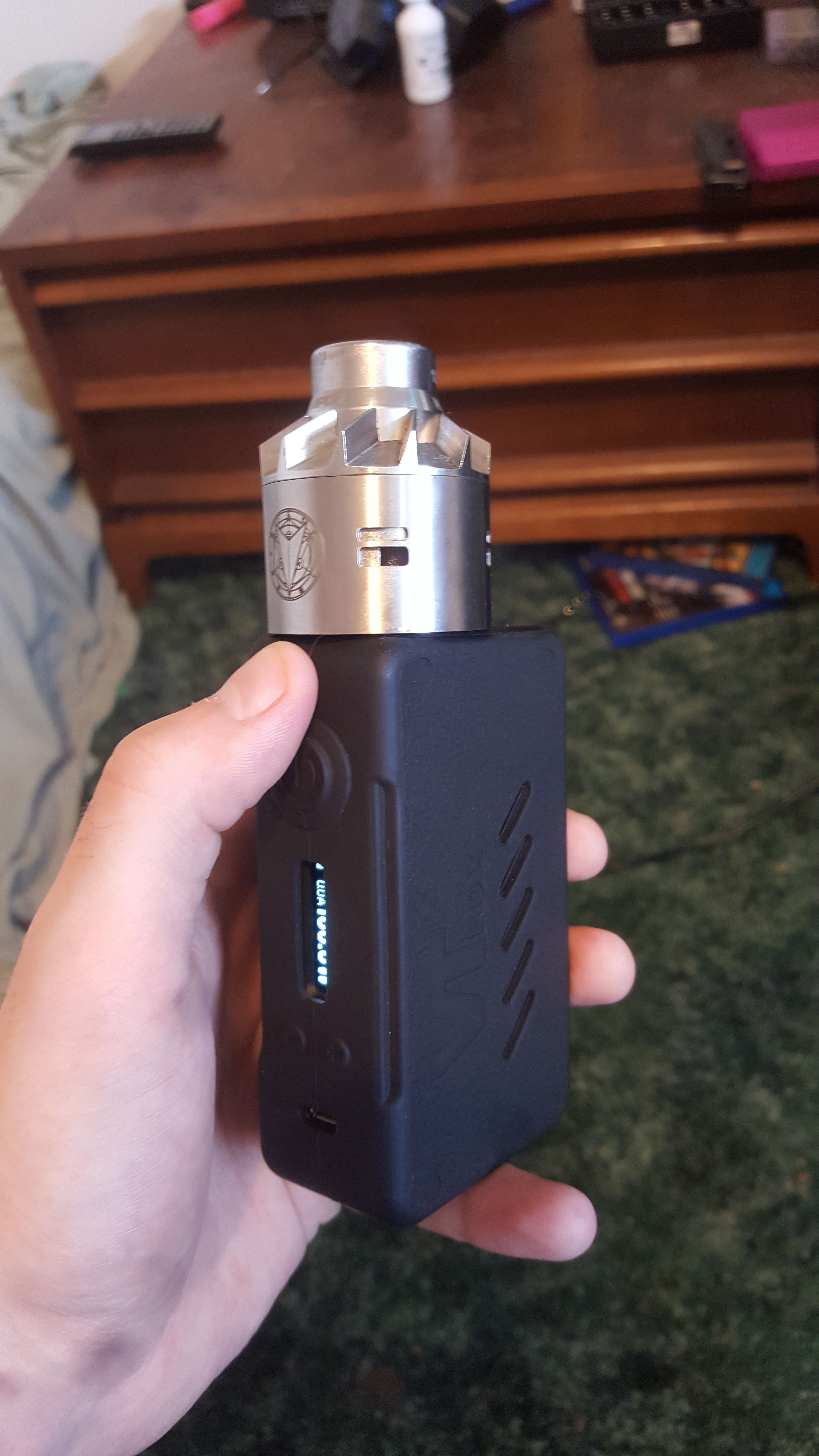 vt box dna250 with 40mm mason rda and after market chuff cap