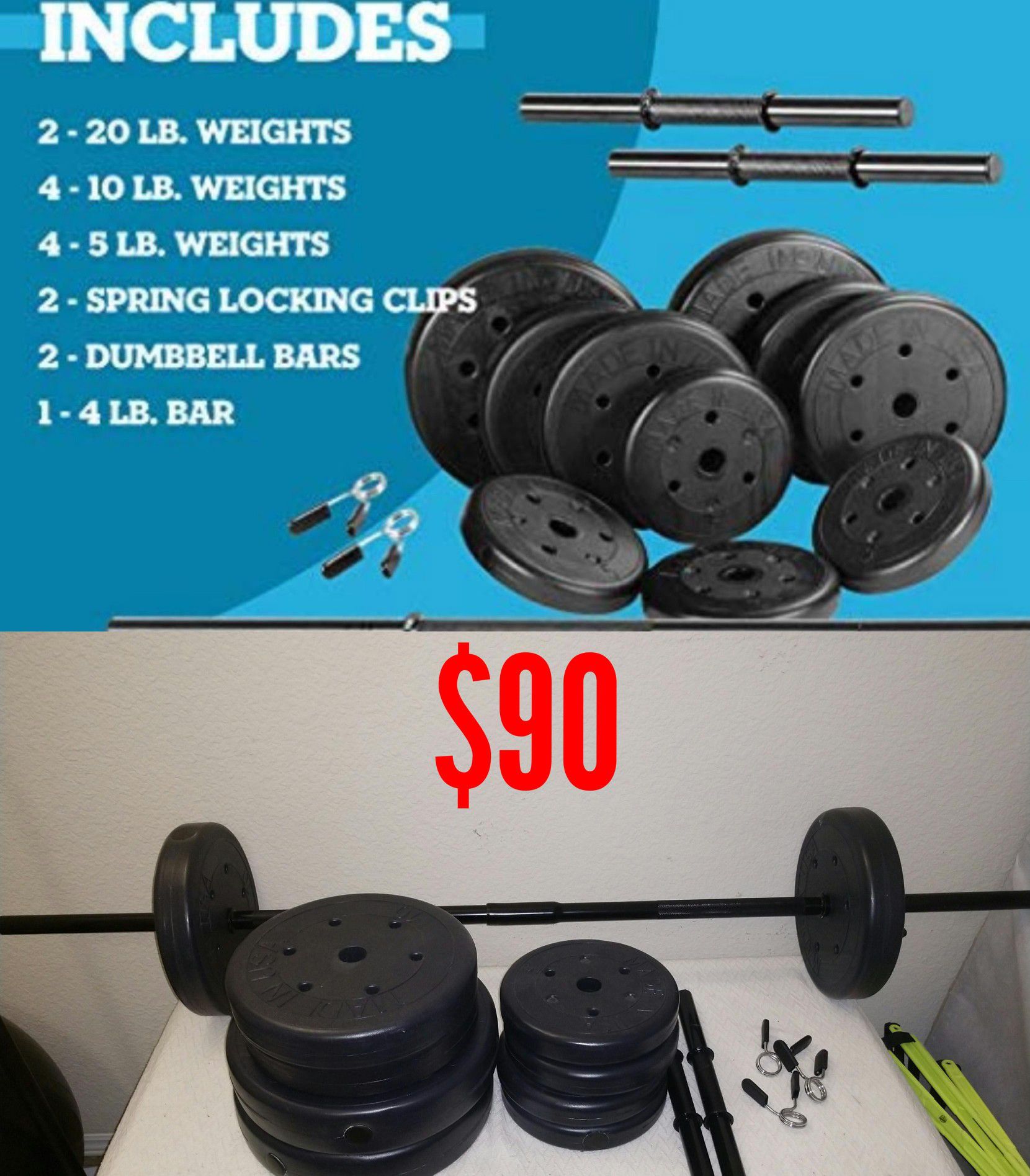 Exercise weights and equipment