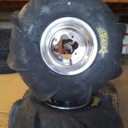New 20x11x8 rear Sandstars, on 8x8 polished  DWT A5 wheels for sale