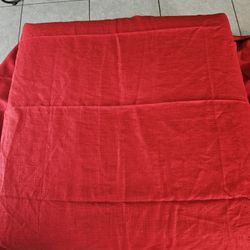 LARGE OTTOMAN 36X36 RED RECOVER 