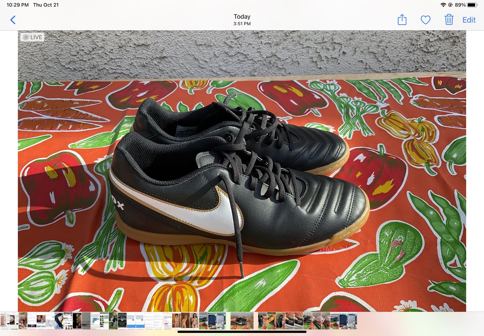New Nike Tiempo Indoor Soccer Shoes Size 8.5