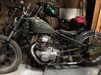 YARD ART•BOBBER CHOPPER PROJECT BIKE PARTS BIKE READ DESCRIPTION HONDA CB360