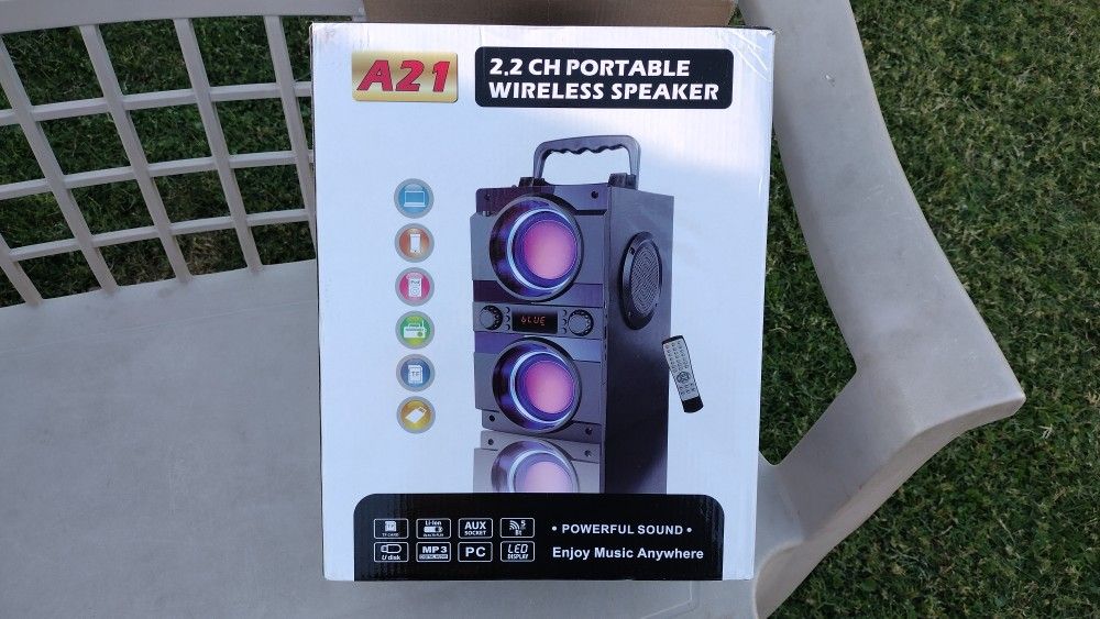 Portable Bluetooth Speaker with Double Subwoofer Heavy Bass