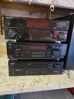 Lot of 3 AV Receivers – Pioneer, JVC, Onkyo