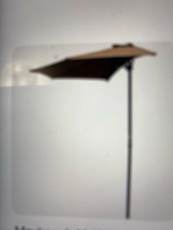 Half Patio / Beach Umbrella with Metal Pole