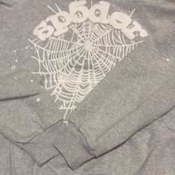 Spider Hoodie Grey And White 