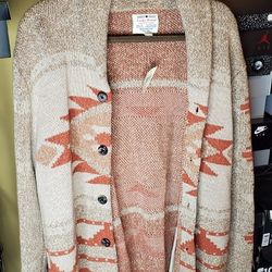 New With Tags.. Lucky Brand Heavy Cardigan Sweater Sz Lrg..