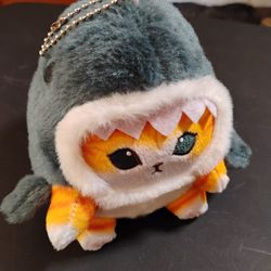 Cat Shark Stuffed Animal Keychain