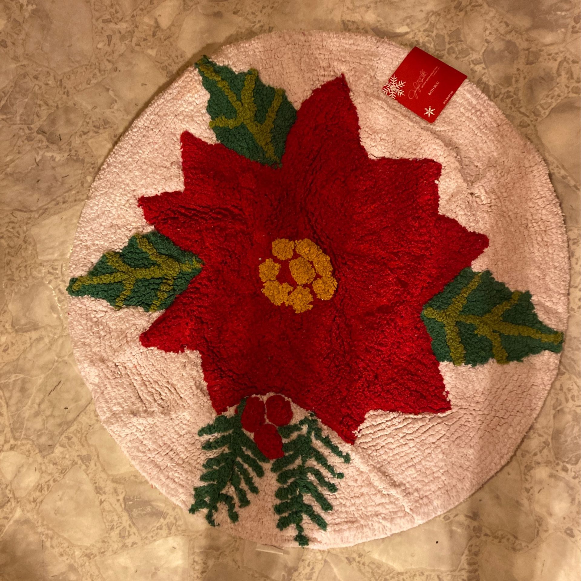 24 Inch Round Christmas Rug
