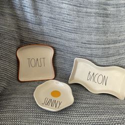 Rae Dunn Bacon , Egg And Toast 