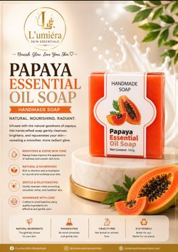 L’umiéra Papaya Essential Oil Handmade Soap 100g – Brightening Cleansing Bar