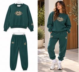 The Wolf Gang Matching Sweatsuit Set – Teal Green – Medium