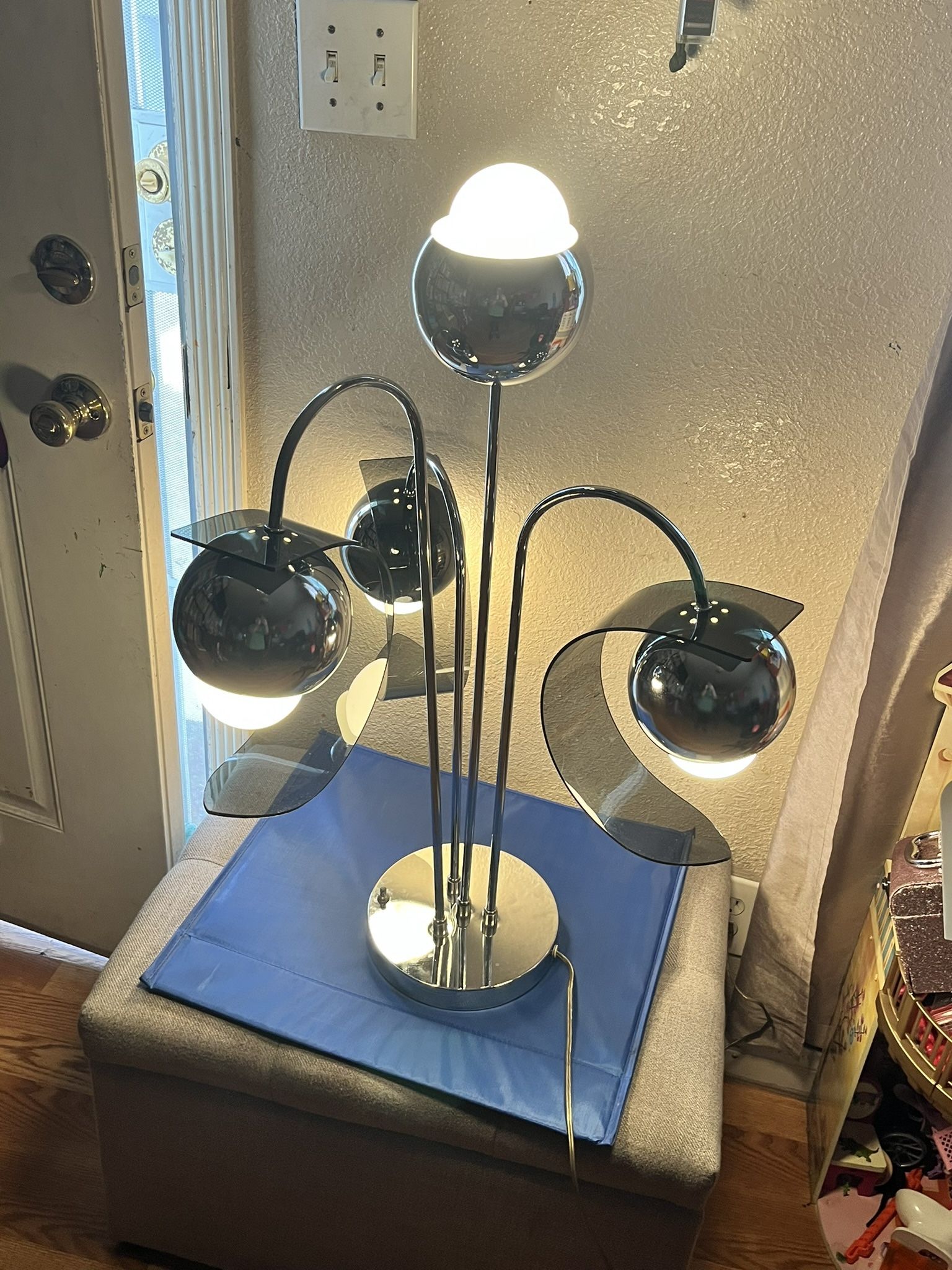 Vintage Chrome Waterfall Lamp