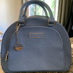 DKNY Saffiano Leather Handle Bag Baby Blue