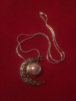 Sterling chain with moon