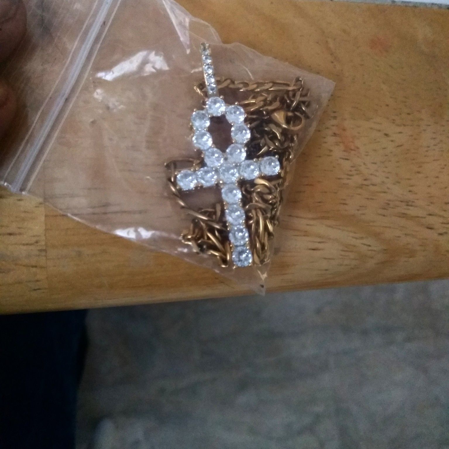 FADE RESISTANT 24Karat Gold Plated ANHK Cross + Free Chain