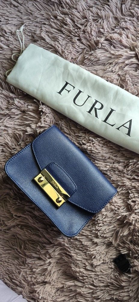 Furla Metropolis Mini Blue Crossbody
