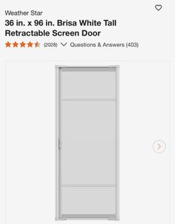 Weather Star Retractable Screen Door 