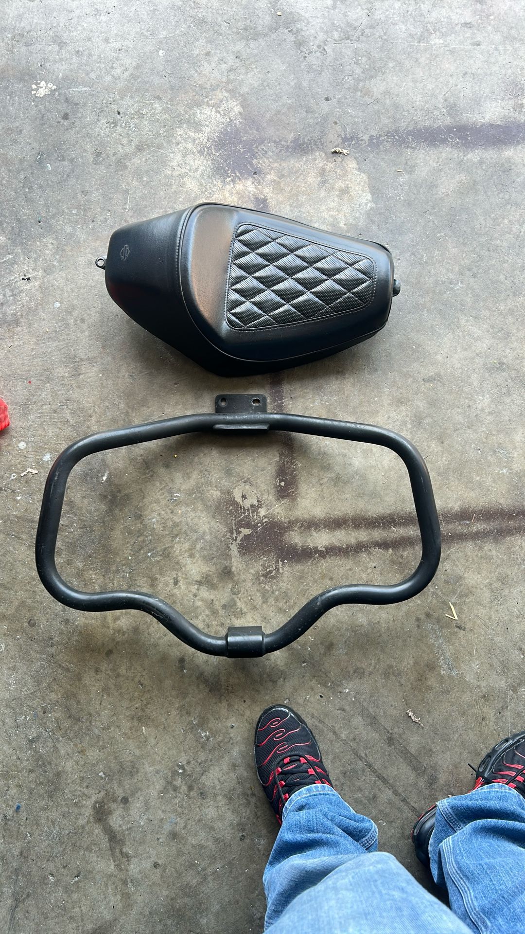Harley Davidson Sportster Seat And Crash Bar For Sale