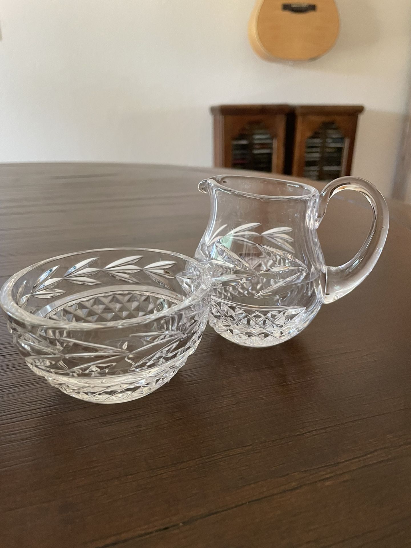 Galway Irish Crystal Creamer And Sugar Bowl 