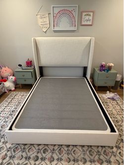 Full Upholstered “Tilly” Wingback Bed
