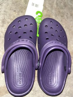 Kids unisex dark purple crocs