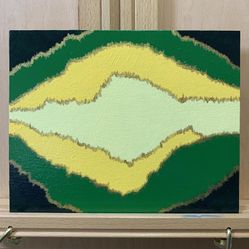 Eye of the Tiger Original Acrylic Painting With Beautiful Colors, Artist Signed, 8 x 10