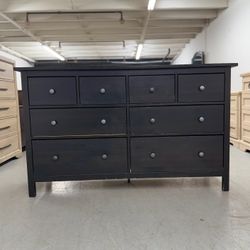 Black IKEA Hemnes 8 Drawer Dresser - Tons Of Storage
