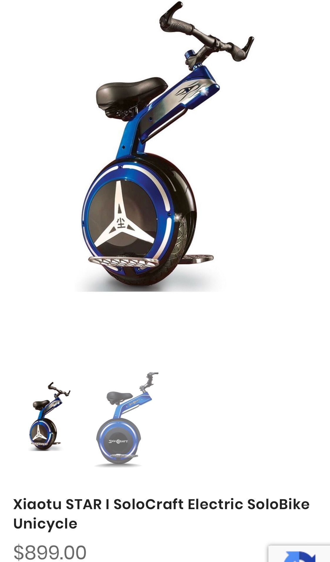 Xiaotu STAR I SoloCraft Electric SoloBike Unicycle