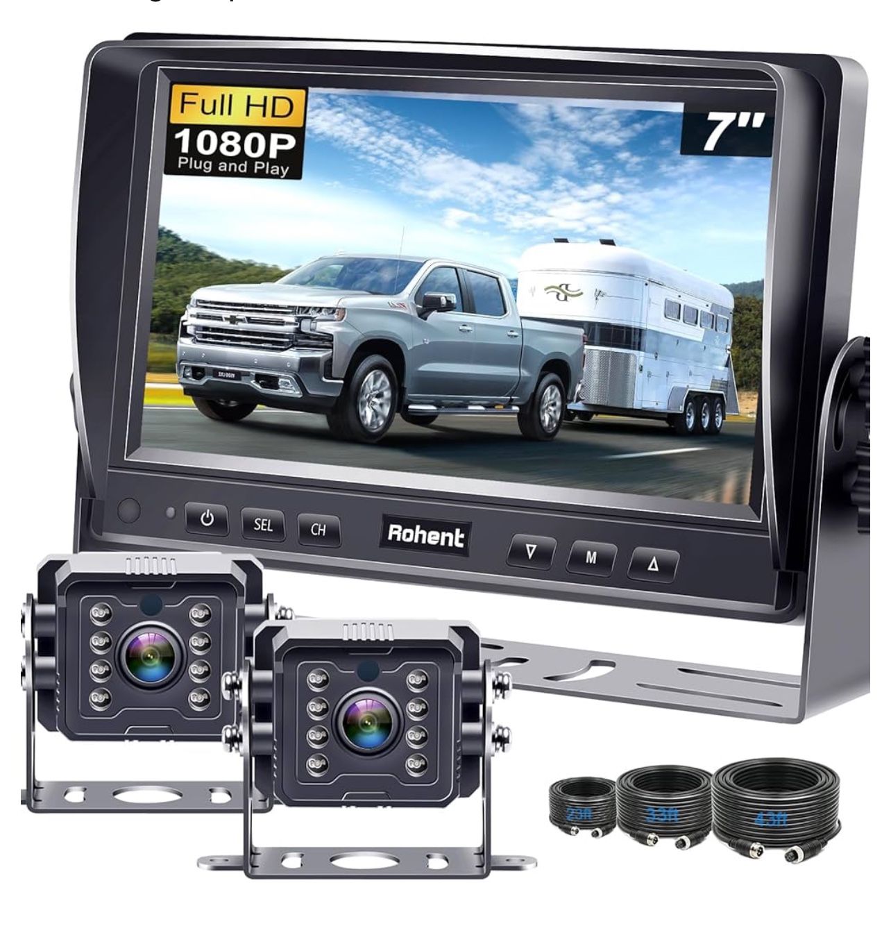 Rohent Dual RV Backup Camera System