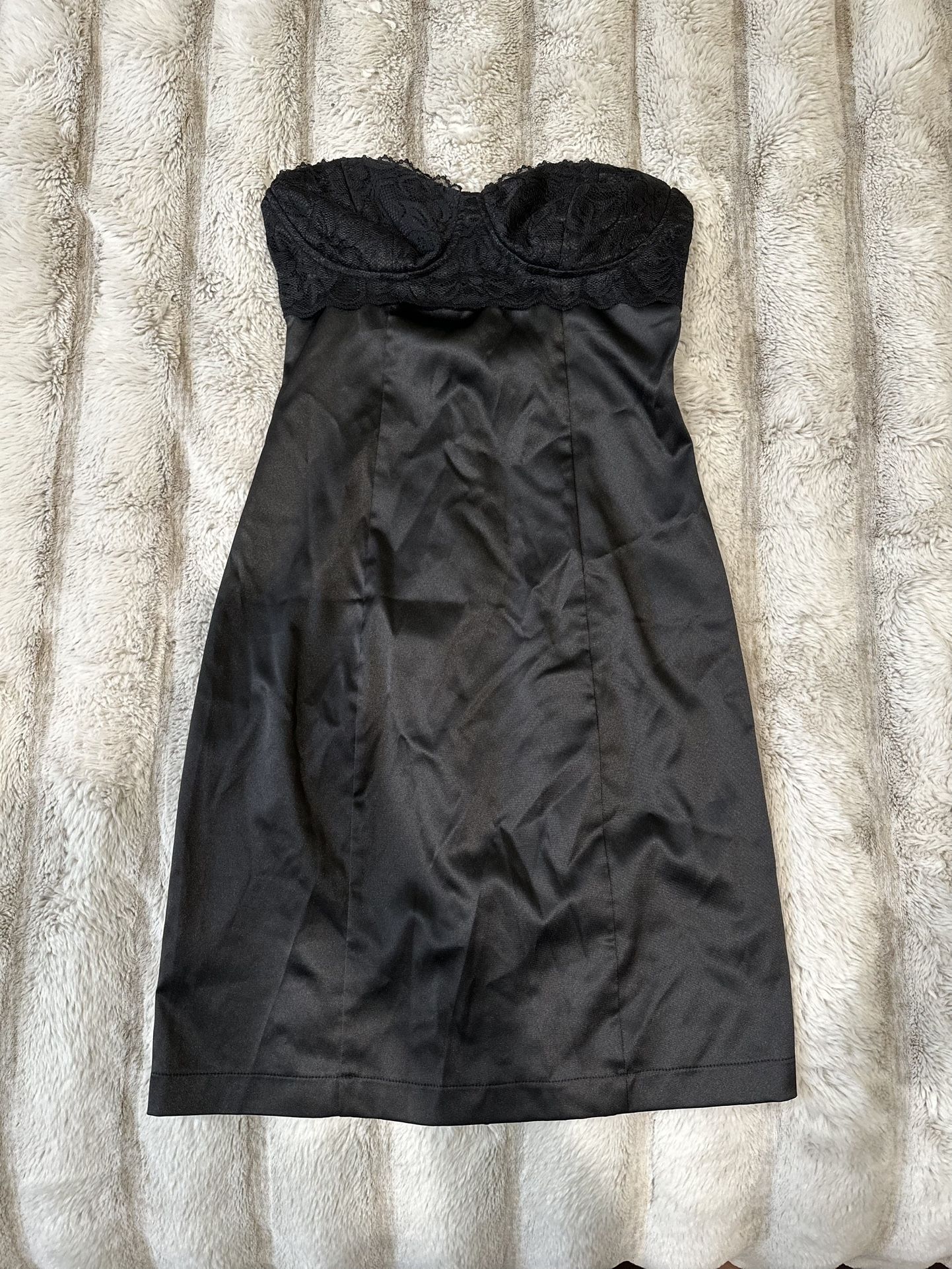 Forever 21 Black Strapless Dress, Size Small
