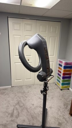 SalonPro Orbiting Halo Infrared Hair Dryer & Color Processor – Rolling Base, Grey