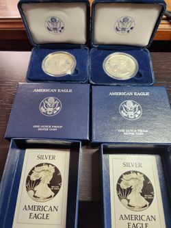 1987 Proof Silver Eagle In Mint Box W/COA