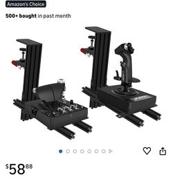 2x Desk Mounting Clamp Systems For Flight Sim Joystick And Throttles