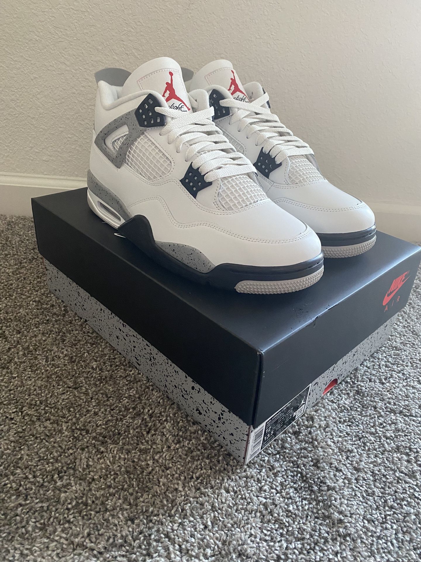 Jordan 4 White Cement size 12