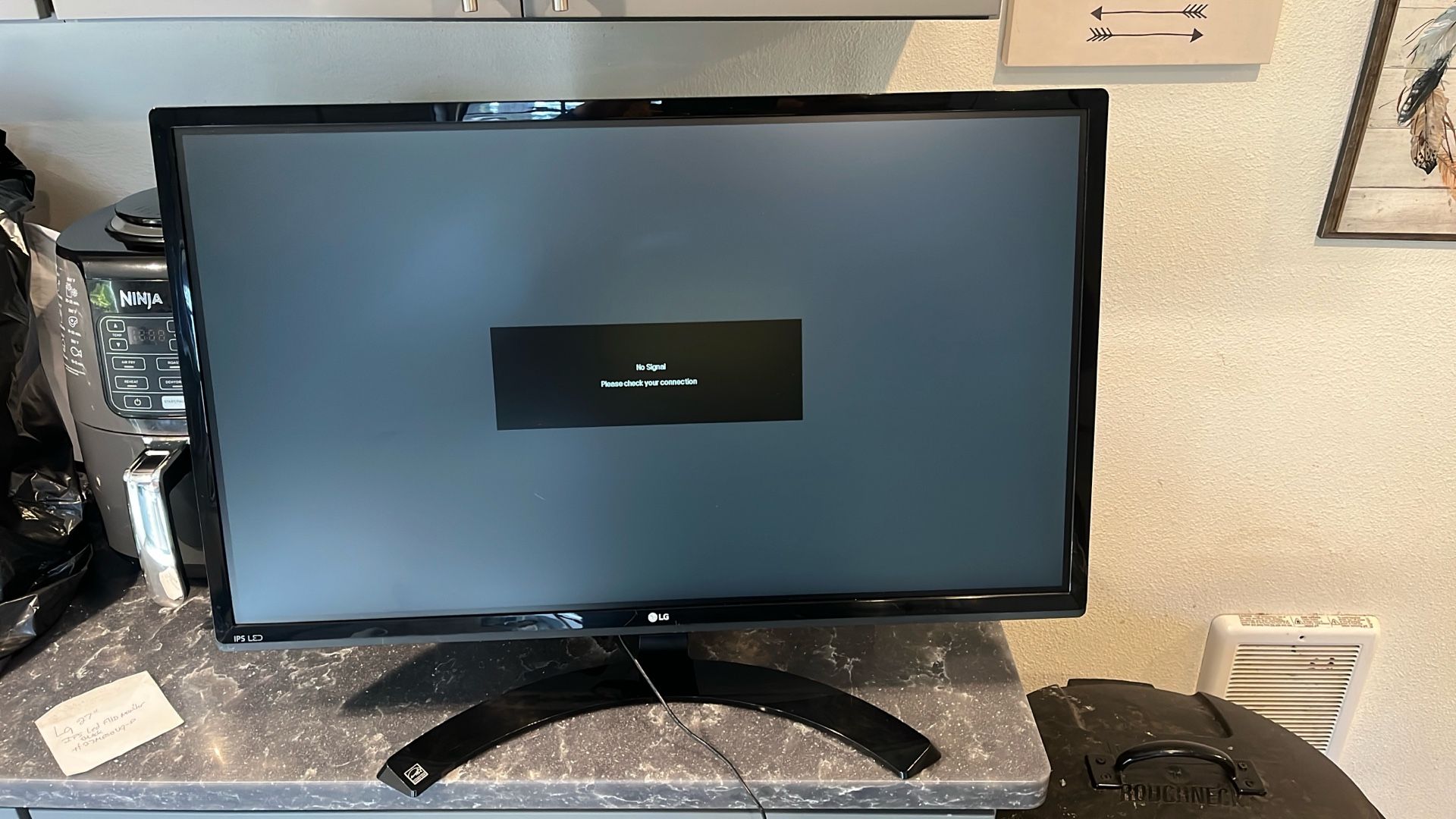 Lg 27” IPS LED FHD Monitor Black 