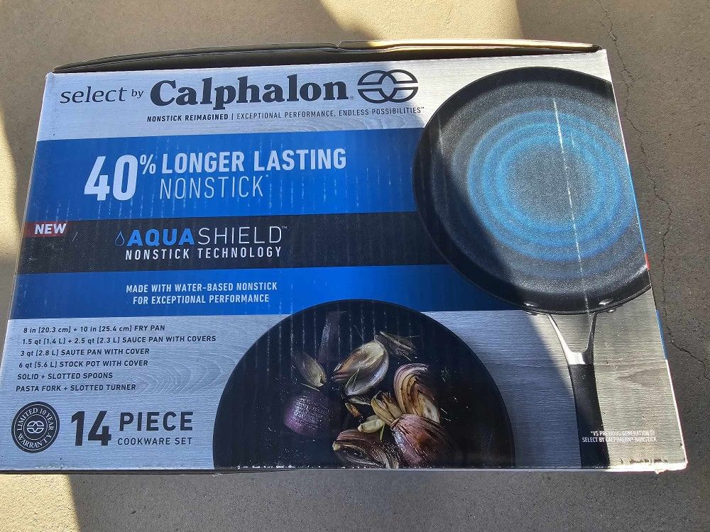 select by calphalon aquashield nonstick cookware 14-piece set