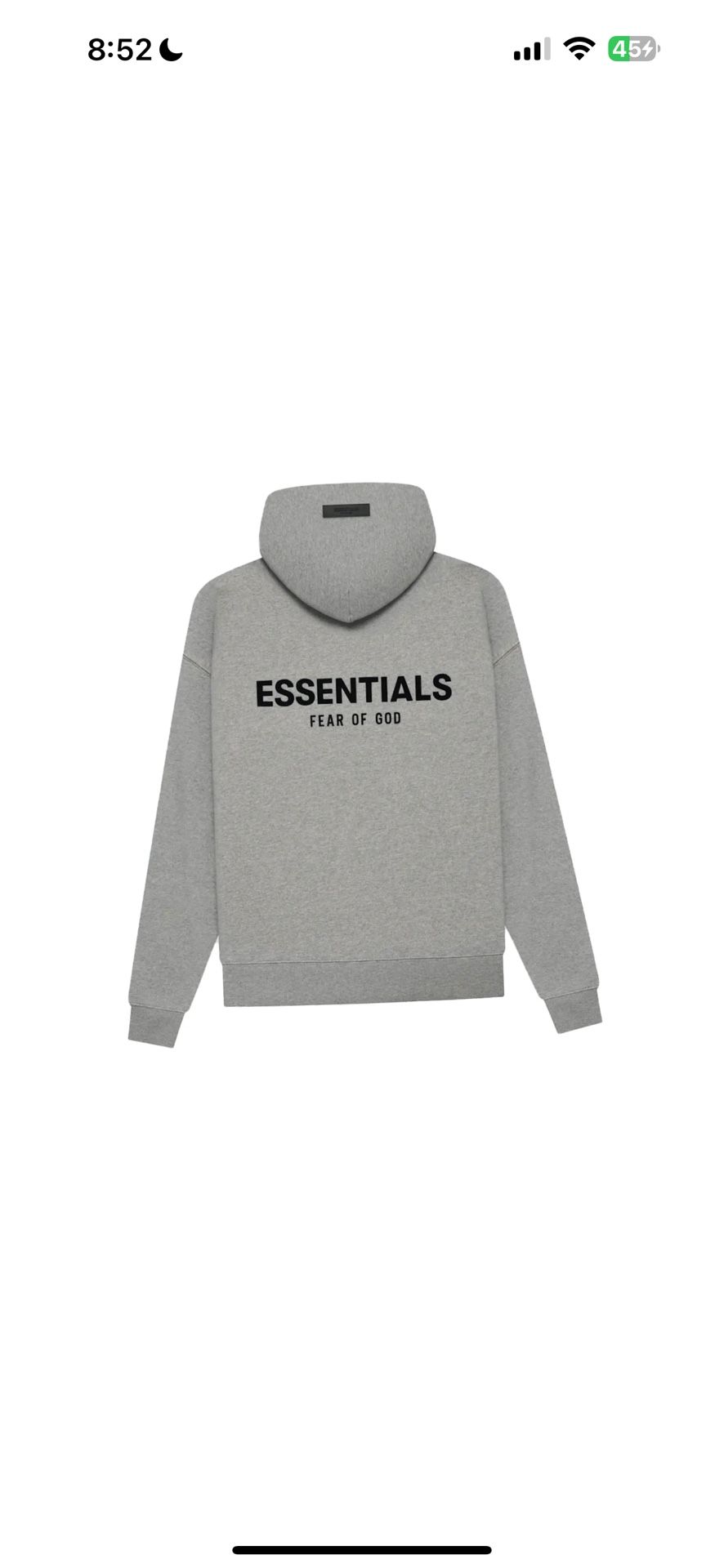 Essentials Hoodie Size Medium With Receipt