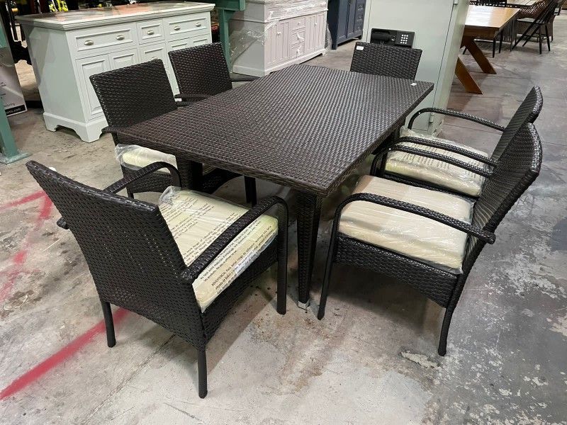 Noble House 7 Piece Gloria Multi Brown Rectangular Wicker Outdoor Dining Set For In Las Vegas Nv Offerup Noble House 7 Piece Gloria Multi Brown, Outdoor Patio Furniture Las Vegas Nv