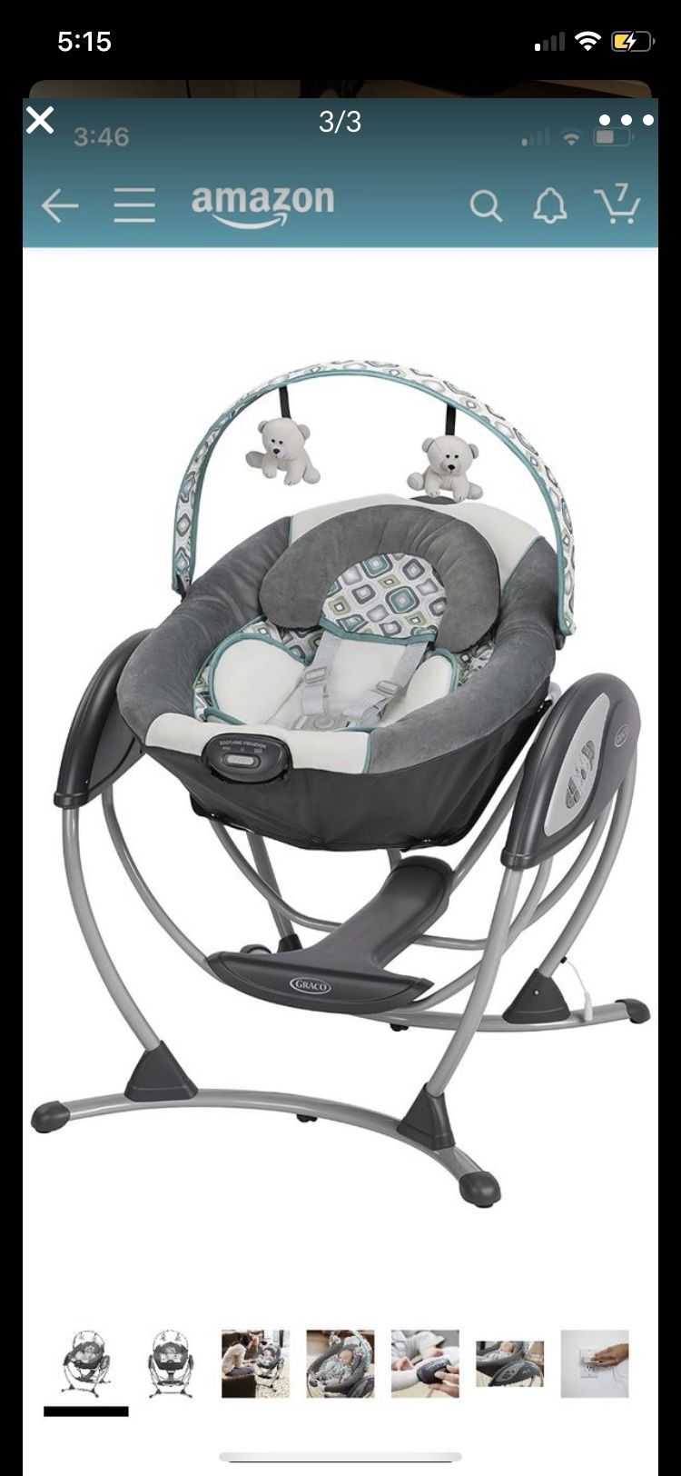 Graco Glider LX Gliding Baby Swing, Affinia