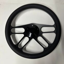 Billet Steering Wheel Black On Black