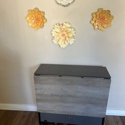 Folding dining table seats six