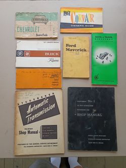 Vintage automobile $10 each owners guide/manuals, hot rod, classic car