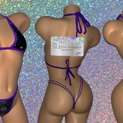 {EXOTIC DANCE/ CLUB/ RAVE WEAR}: 2 PIECE SET WITH RHINESTONES 
