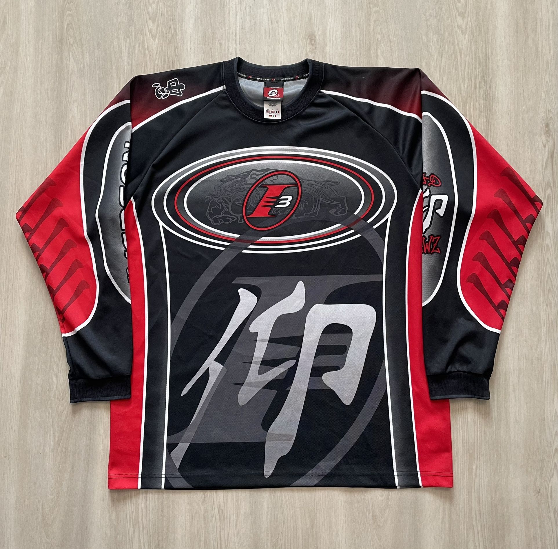 VTG Reebok Allen Iverson i3 Motocross Long Sleeve Jersey Bad Newz The Answer Sz 2XL