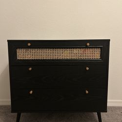 Rustic Rattan Nightstand...