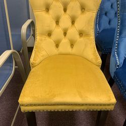 Yellow Or Blue Accent Or Dining Chairs 