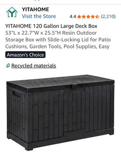 120 Gallon Outdoor Deck Storage Box